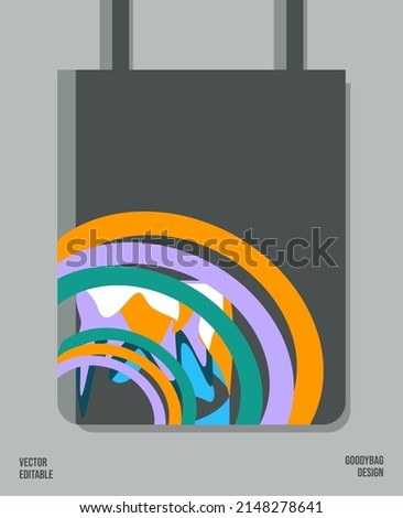 Creative Pattern on Goody bag : Vector Illustration