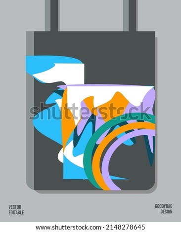 Creative Pattern on Goody bag : Vector Illustration
