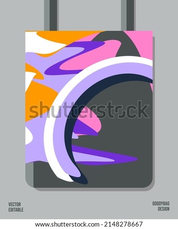 Creative Pattern on Goody bag : Vector Illustration