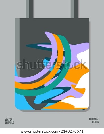 Creative Pattern on Goody bag : Vector Illustration