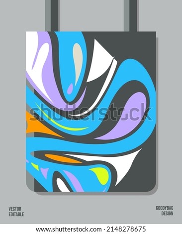 Creative Pattern on Goody bag : Vector Illustration