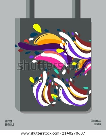 Creative Pattern on Goody bag : Vector Illustration