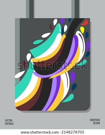 Creative Pattern on Goody bag : Vector Illustration