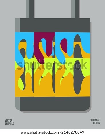 Creative Pattern on Goody bag : Vector Illustration