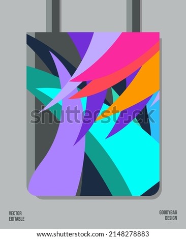 Creative Pattern on Goody bag : Vector Illustration