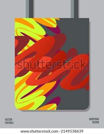 Creative Pattern on Goody bag : Vector Illustration