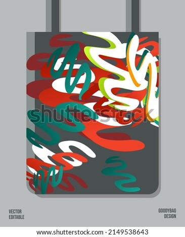 Creative Pattern on Goody bag : Vector Illustration