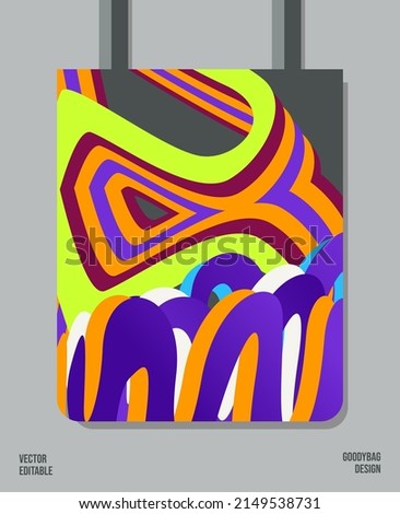 Creative Pattern on Goody bag : Vector Illustration