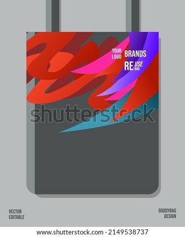 Creative Pattern on Goody bag : Vector Illustration