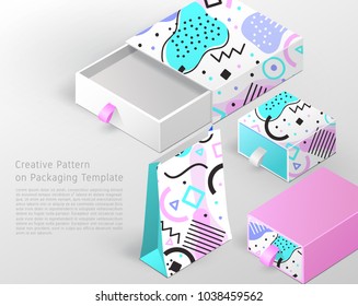 Creative Pattern on Packaging Template :Vector Illustration