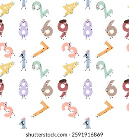 Creative pattern with playful numbers