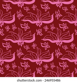 Creative pattern of stylized flowers 