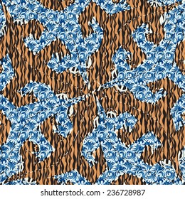 Creative patterned frame from curls and bands