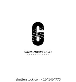 creative patterned G black logotype simple design concept