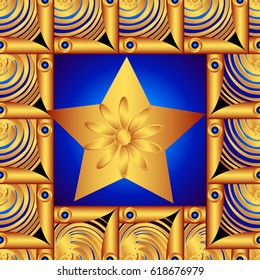 Creative patterned texture in the form of a square tile (vector eps 10)