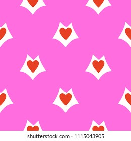 Creative patterned texture "Valentine's Day" in the form of square tiles (vector EPS 10)