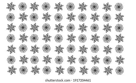 Creative patterns for fabric designs, wrapping paper or wallpaper