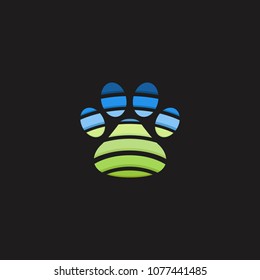 Creative Paw Animal Foot Design Vector