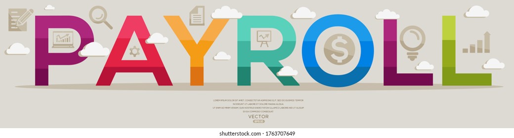 Creative Payroll Designletters Iconsvector Illustration Stock Vector ...