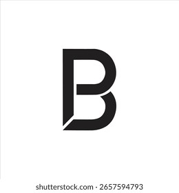 Plantilla creativa de Vector de letras PB o BP.