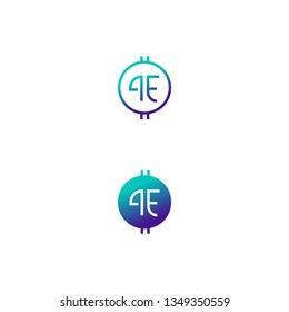 Creative 'PE' logo design. Vector image.