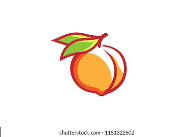 Creative Peach Orange Logo Symbol Design Illustration