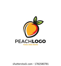 Creative Peach Orange Logo Symbol Design Illustration
