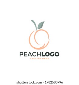 Creative Peach Orange Logo Symbol Design Illustration
