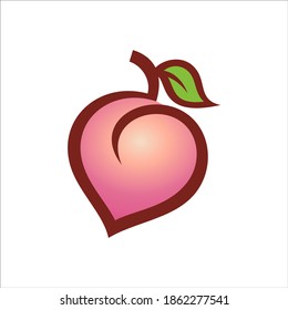 Creative Peach Orange Logo Symbol Design Illustration