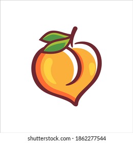 Creative Peach Orange Logo Symbol Design Illustration