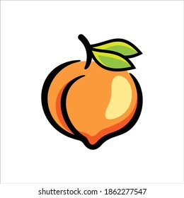 Creative Peach Orange Logo Symbol Design Illustration