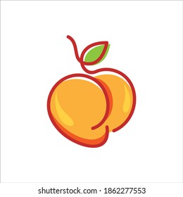 Creative Peach Orange Logo Symbol Design Illustration