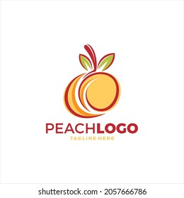 Creative Peach Orange Logo Symbol Design Illustration
