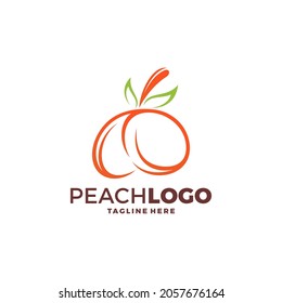 Ilustración del diseño del logotipo de color naranja de color creativo
