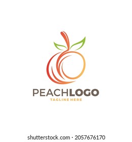 Creative Peach Orange Logo Symbol Design Illustration
