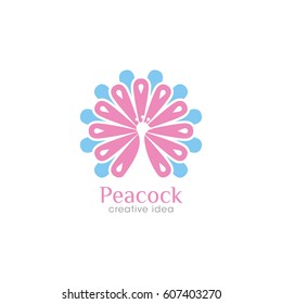 Creative Peacock Concept Logo Design Template