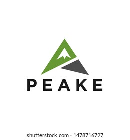 creative peak mountain vector logo design idea