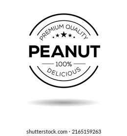 Creative (peanut) logo, peanut sticker, vector illustration.