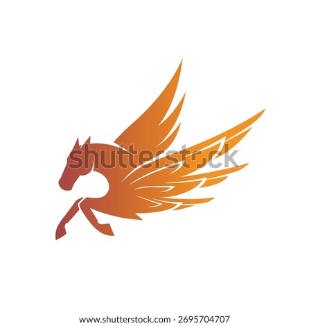 Creative Pegasus Horse Logo Icon Vector Design Illustration	
