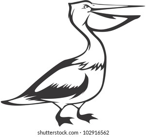 Creative Pelican Bird Illustration