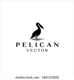 Creative Pelican Bird Logo Design Vector