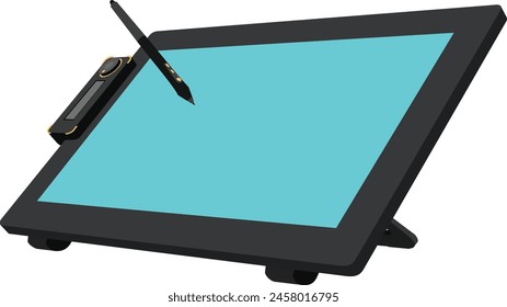 Creative Pen Display Vector Illustration, Perfect for Product Design or Catalogs