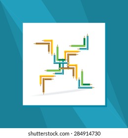 creative pencil art vector vector illustration