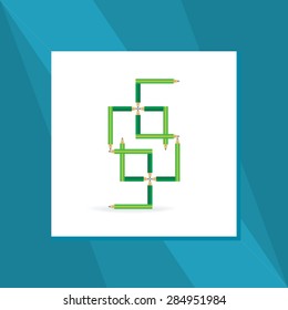 creative pencil art vector illustration 