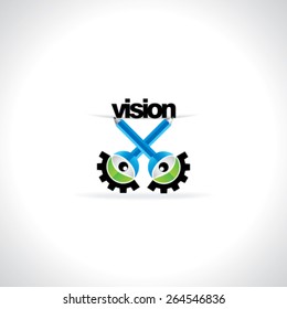 creative pencil bulb vision concept 