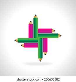creative pencil education concept vector 