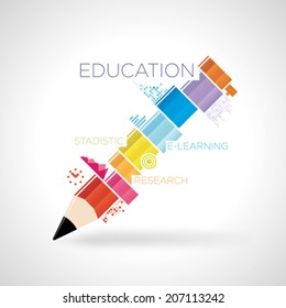 Creative Pencil for infographics / concept vector
