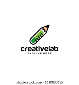 Creative Pencil Logo Design Vector
