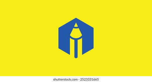 logotipo de lápis criativo, com um conceito moderno para vários fins comerciais