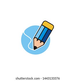 Creative Pencil Logo Stock Image